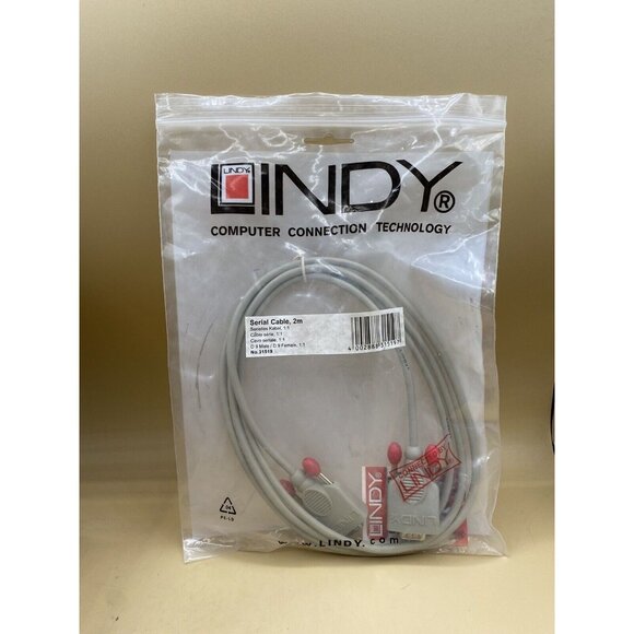 Lindy Computer Connection Serial Extension Cable 9DM/9DF 2m 1:1 31519 - Picture 1 of 6